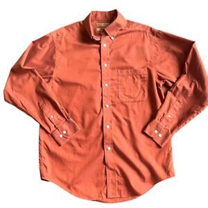 Roundtree &‎ Yorke Gold Label Mens M Non Iron Perfect Performance Rust Brown Red